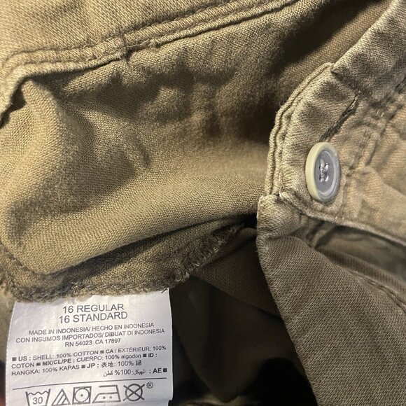 Old Navy Pants Womens 16 Brown Ankle High Rise Cargo Straight Leg - Picture 4 of 7